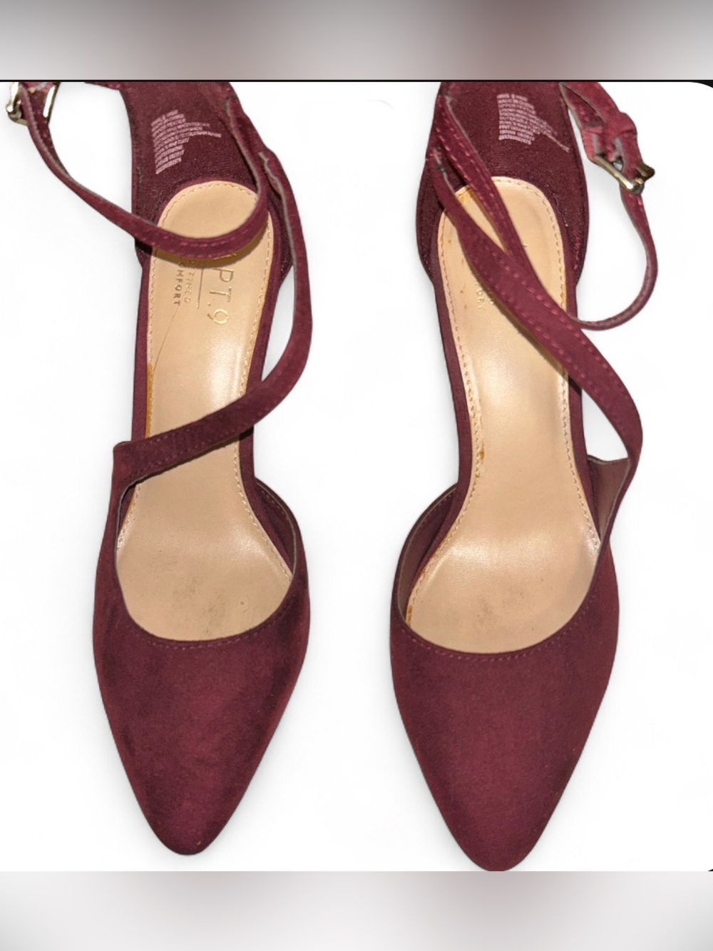 Apt. 9 Burgundy Suede Heels